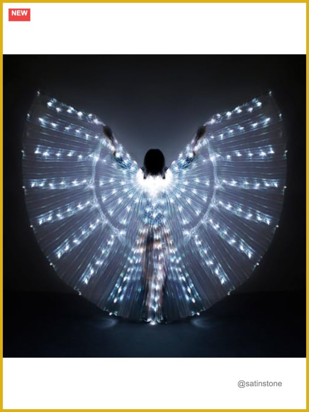 LED Light Up Fairy Wings Halloween Costume for Women Glow Angel Wings Adults